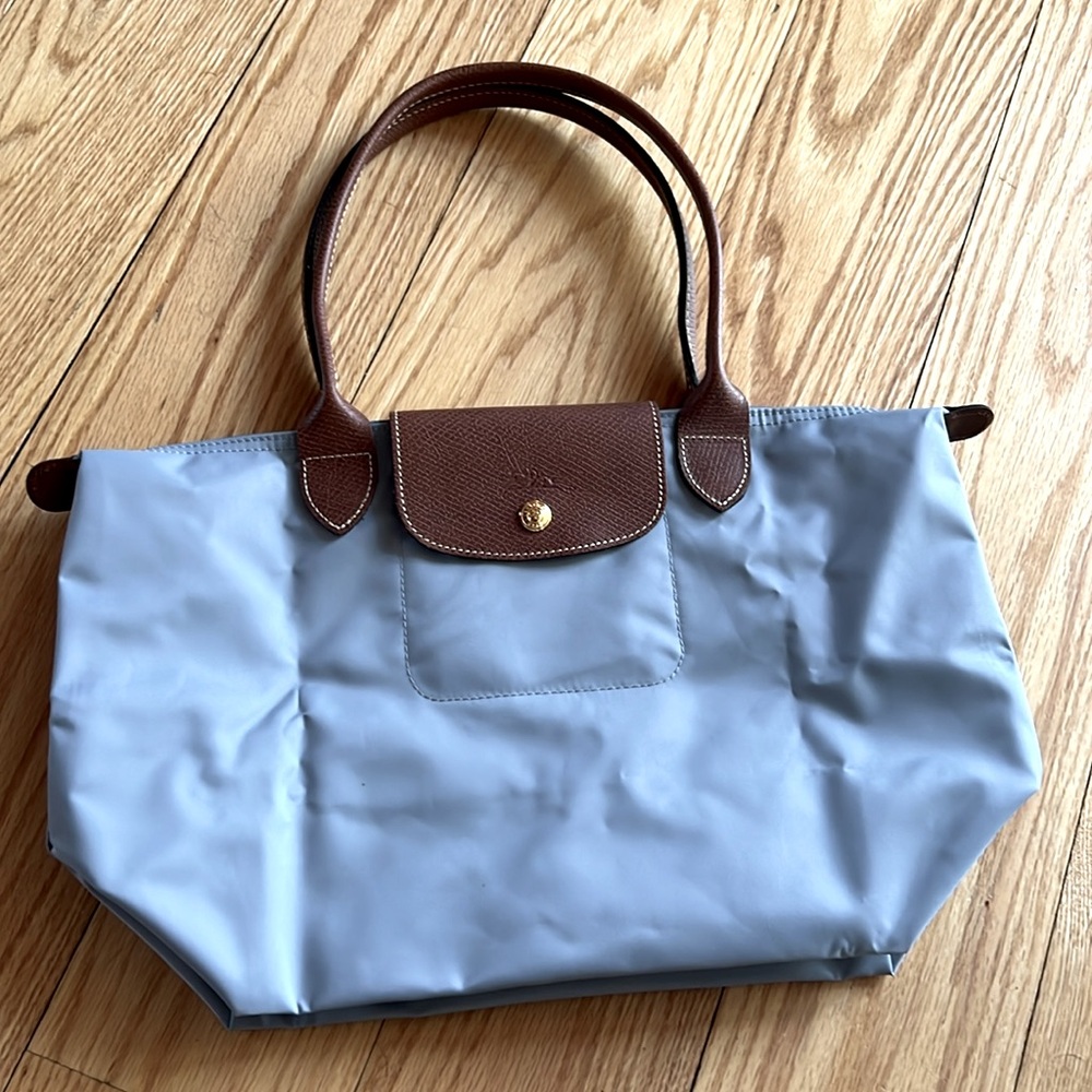 Longchamp Le Pliage Shoulder Bag M Steel